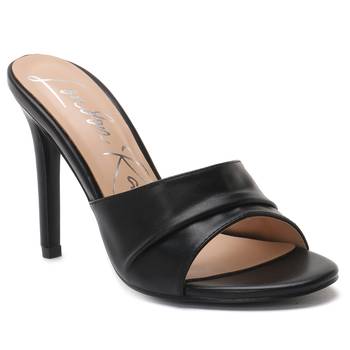 Black High Heeled Sandals 1