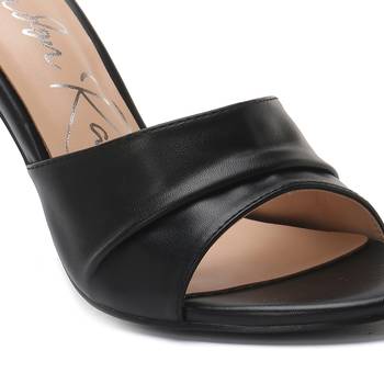 Black High Heeled Sandals 4