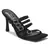 Times Up  Black Heeled Slide Sandals