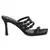Times Up  Black Heeled Slide Sandals