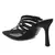 Times Up  Black Heeled Slide Sandals