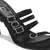 Times Up  Black Heeled Slide Sandals