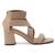 Strappy Block Heel Sandals in Nude