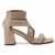 Strappy Block Heel Sandals in Nude