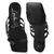 Times Up  Black Heeled Slide Sandals