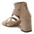Strappy Block Heel Sandals in Nude