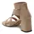 Strappy Block Heel Sandals in Nude