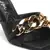 Black Quilted High Heeled Slide Sandals