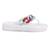 White Chunky Metal Thong Sandals