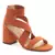Strappy Block Heel Sandals in Rust