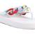 White Chunky Metal Thong Sandals