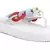 White Chunky Metal Thong Sandals