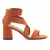 Strappy Block Heel Sandals in Rust