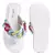 White Chunky Metal Thong Sandals