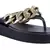 Black Gold Chunky Metal Thong Sandals
