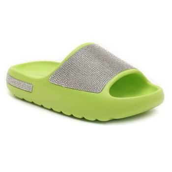 Green Diamante Pool Sliders 1