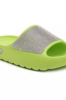 Green Diamante Pool Sliders