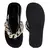 Black Gold Chunky Metal Thong Sandals