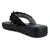 Black Chunky Metal Thong Sandals