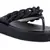 Black Chunky Metal Thong Sandals