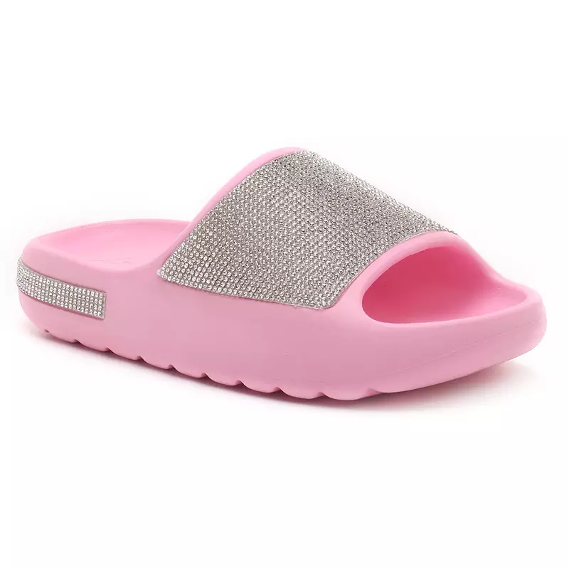 Pink Diamante Pool Sliders 