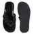 Black Chunky Metal Thong Sandals