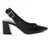 Croc Slingback Block Sandal in Black