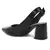 Croc Slingback Block Sandal in Black