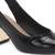 Croc Slingback Block Sandal in Black
