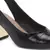Croc Slingback Block Sandal in Black
