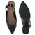 Croc Slingback Block Sandal in Black