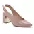 Croc Slingback Block Sandal in Nude