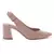 Croc Slingback Block Sandal in Nude