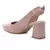 Croc Slingback Block Sandal in Nude