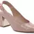Croc Slingback Block Sandal in Nude