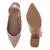 Croc Slingback Block Sandal in Nude