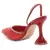 Glitter Spool Heel Sandal in Red