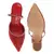 Glitter Spool Heel Sandal in Red