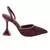 Glitter Spool Heel Sandal in Wine