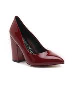 Block Heeled Formal Pumps in Burgundy