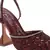 Glitter Spool Heel Sandal in Wine