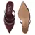 Glitter Spool Heel Sandal in Wine