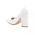 Block Heeled Formal Pumps in White