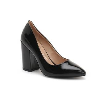 Block Heeled Formal Pumps in Black 1