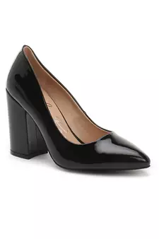 Block Heeled Formal Pumps in Black