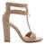 Croc Block Heel Sandal in Nude