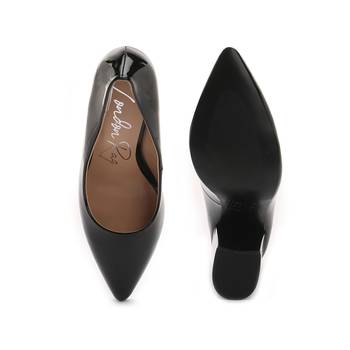 Block Heeled Formal Pumps in Black 5