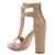 Croc Block Heel Sandal in Nude