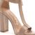 Croc Block Heel Sandal in Nude