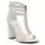 Croc Block Heel Sandal in White